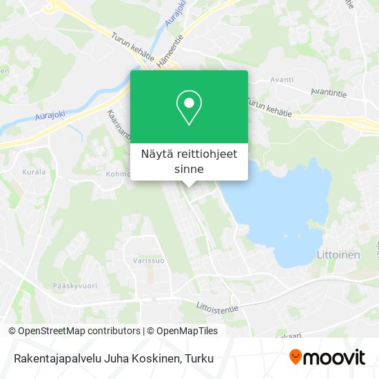 Rakentajapalvelu Juha Koskinen kartta