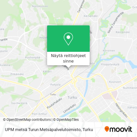 UPM metsä Turun Metsäpalvelutoimisto kartta