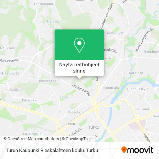 Turun Kaupunki Rieskalähteen koulu kartta