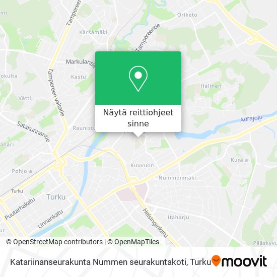 Katariinanseurakunta Nummen seurakuntakoti kartta