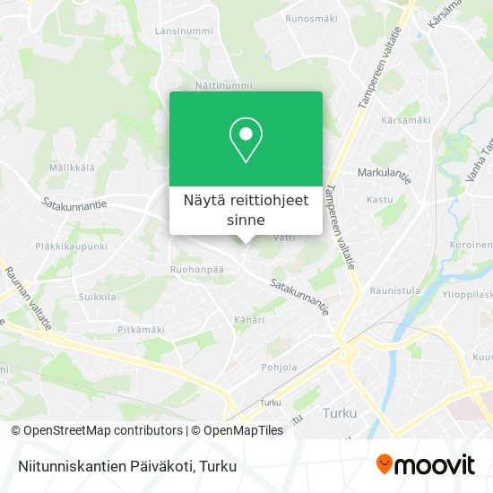 Niitunniskantien Päiväkoti kartta