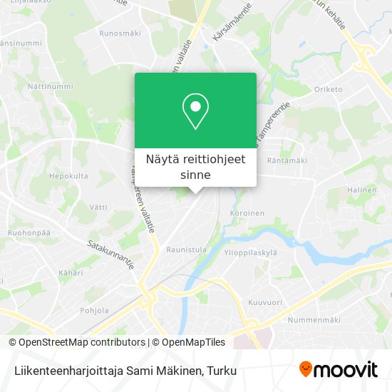 Liikenteenharjoittaja Sami Mäkinen kartta