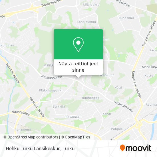 Hehku Turku Länsikeskus kartta