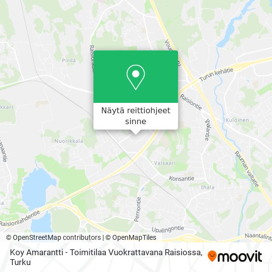 Koy Amarantti - Toimitilaa Vuokrattavana Raisiossa kartta