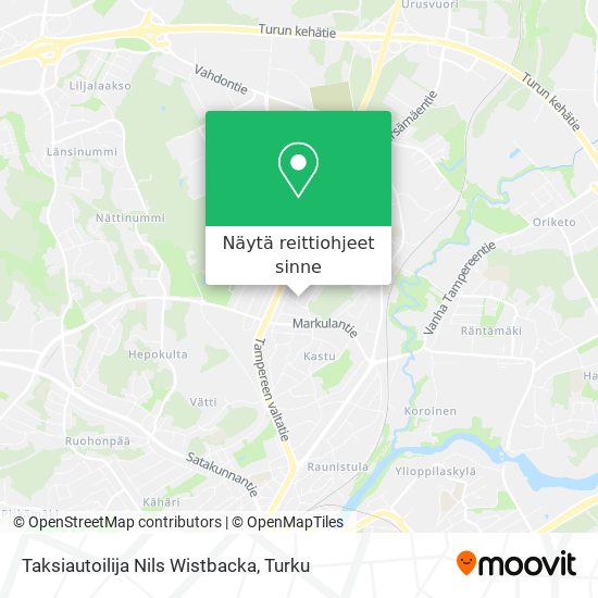 Taksiautoilija Nils Wistbacka kartta
