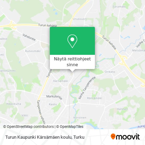 Turun Kaupunki Kärsämäen koulu kartta