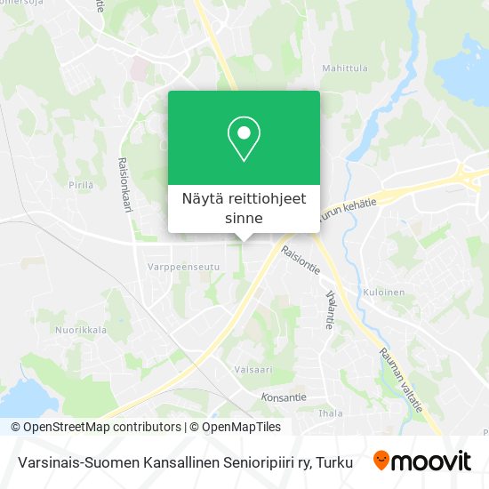 Kuinka päästä kohteeseen Varsinais-Suomen Kansallinen Senioripiiri ry  paikassa Raisio kulkuvälineellä Bussi?