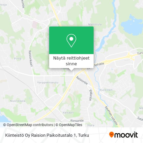 Kiinteistö Oy Raision Paikoitustalo 1 kartta