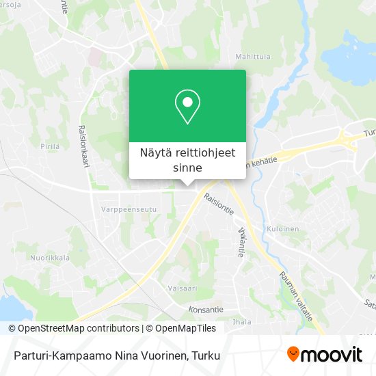 Parturi-Kampaamo Nina Vuorinen kartta