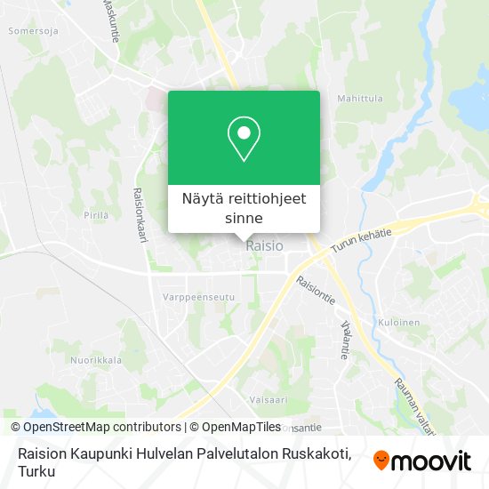 Raision Kaupunki Hulvelan Palvelutalon Ruskakoti kartta