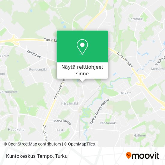 Kuntokeskus Tempo kartta