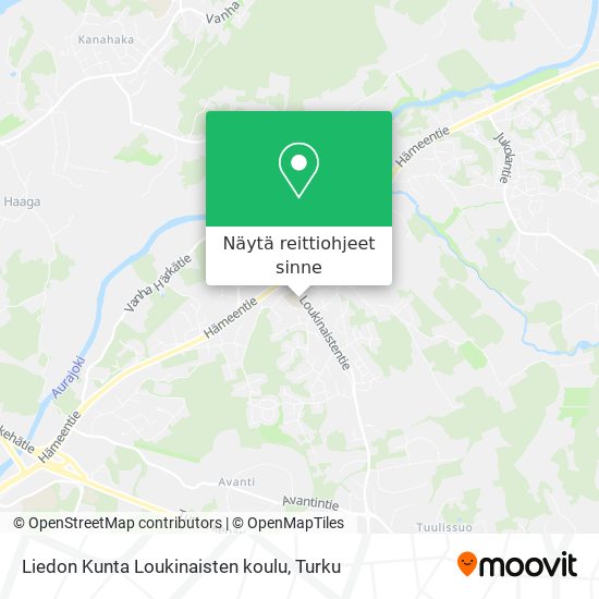 Liedon Kunta Loukinaisten koulu kartta