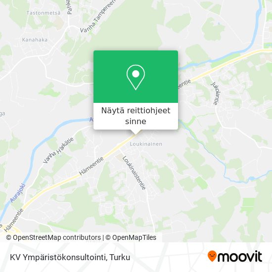 KV Ympäristökonsultointi kartta