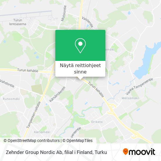 Zehnder Group Nordic Ab, filial i Finland kartta
