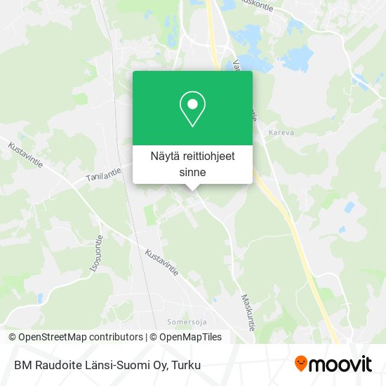 BM Raudoite Länsi-Suomi Oy kartta