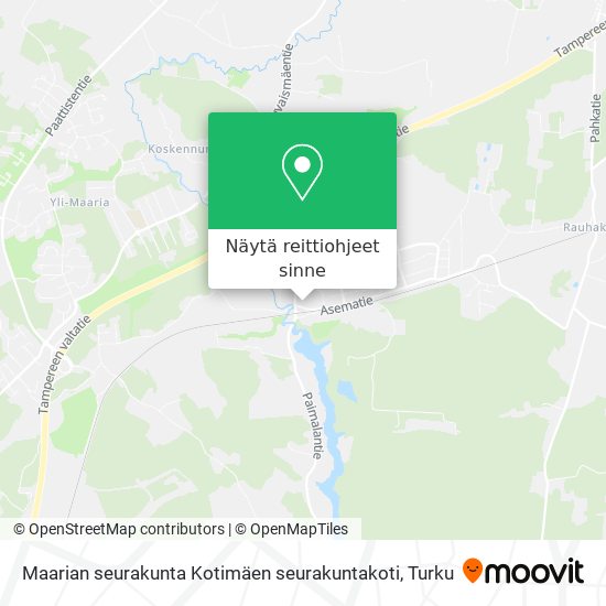 Maarian seurakunta Kotimäen seurakuntakoti kartta