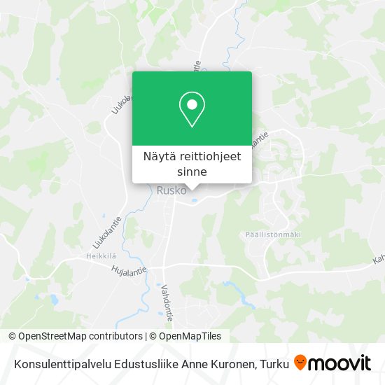 Konsulenttipalvelu Edustusliike Anne Kuronen kartta