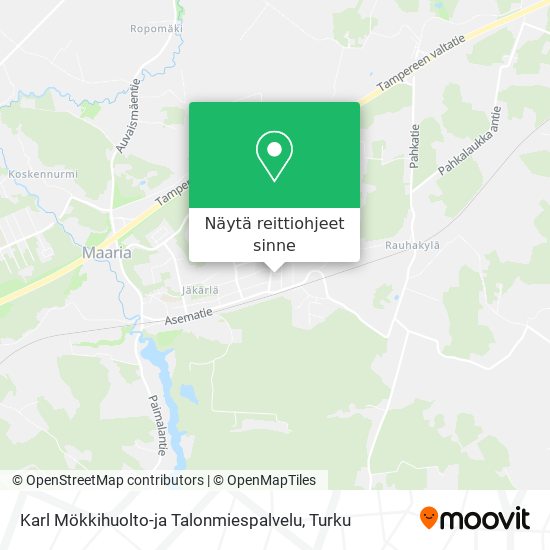 Karl Mökkihuolto-ja Talonmiespalvelu kartta