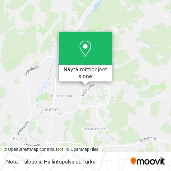 Nota'r Talous-ja Hallintopalvelut kartta