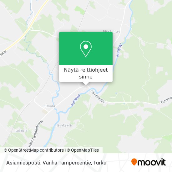 Asiamiesposti, Vanha Tampereentie kartta