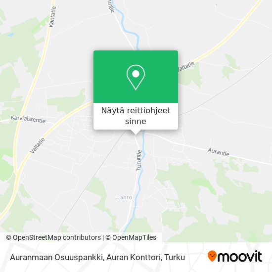 Auranmaan Osuuspankki, Auran Konttori kartta