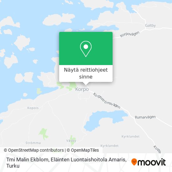 Tmi Malin Ekblom, Eläinten Luontaishoitola Amaris kartta