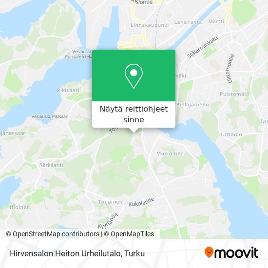 Hirvensalon Heiton Urheilutalo kartta