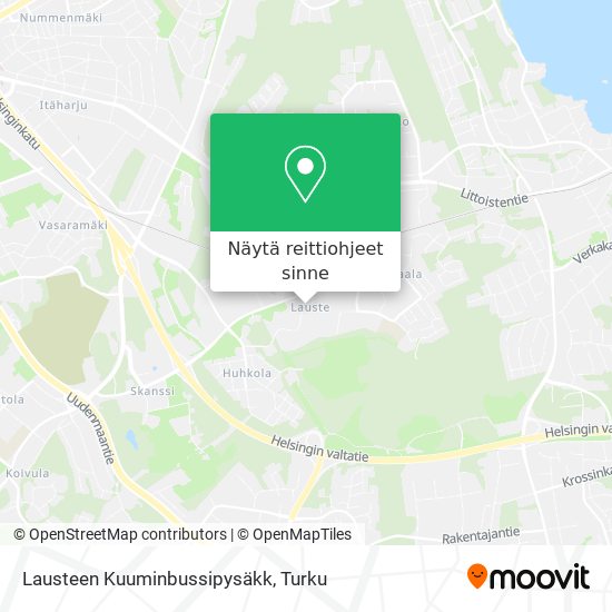 Lausteen Kuuminbussipysäkk kartta