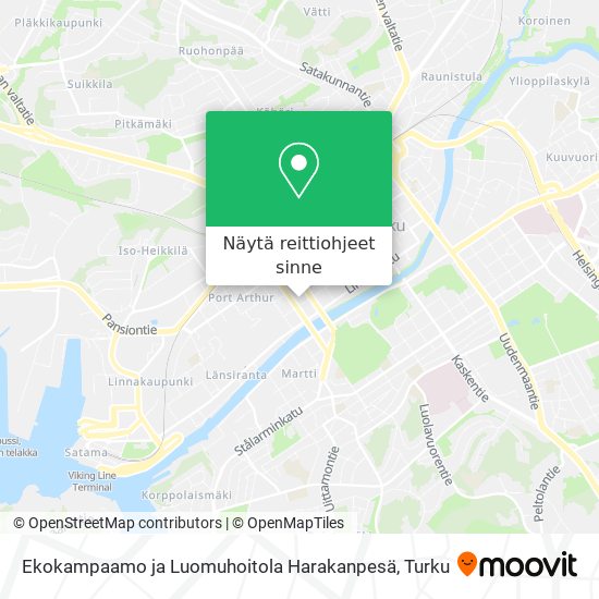Ekokampaamo ja Luomuhoitola Harakanpesä kartta