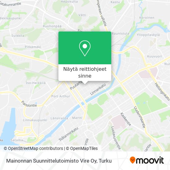 Mainonnan Suunnittelutoimisto Vire Oy kartta