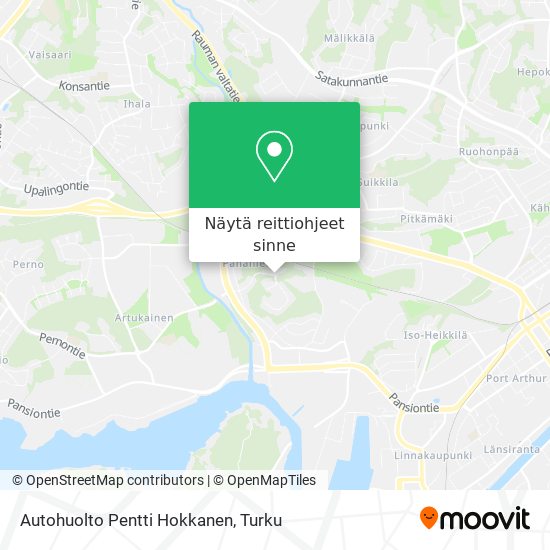 Autohuolto Pentti Hokkanen kartta