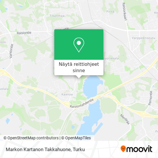 Markon Kartanon Takkahuone kartta