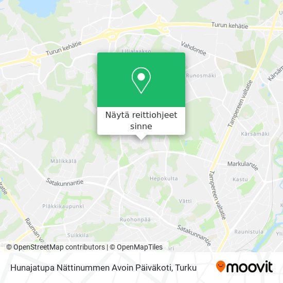 Hunajatupa Nättinummen Avoin Päiväkoti kartta