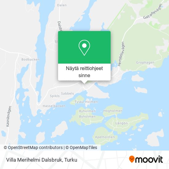 Villa Merihelmi Dalsbruk kartta