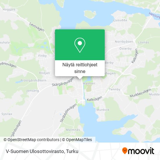 V-Suomen Ulosottovirasto kartta