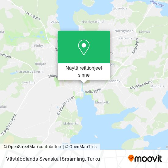 Väståbolands Svenska församling kartta