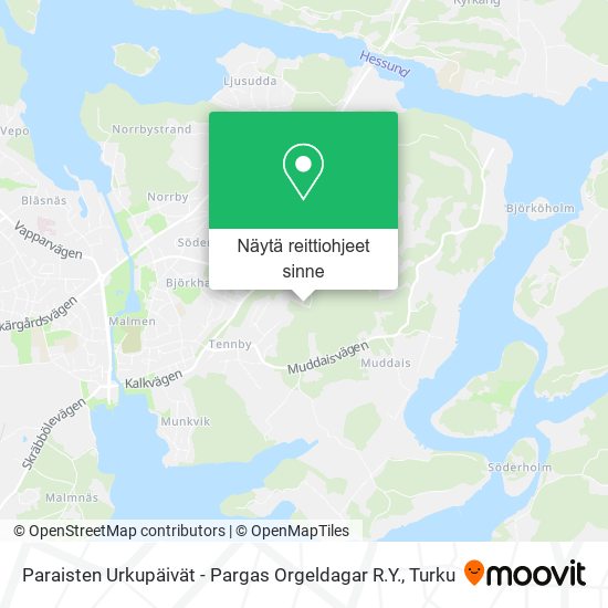 Paraisten Urkupäivät - Pargas Orgeldagar R.Y. kartta