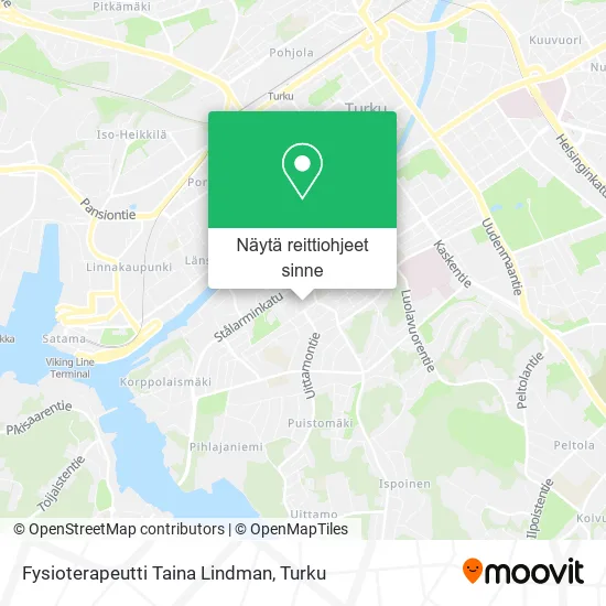 Fysioterapeutti Taina Lindman kartta