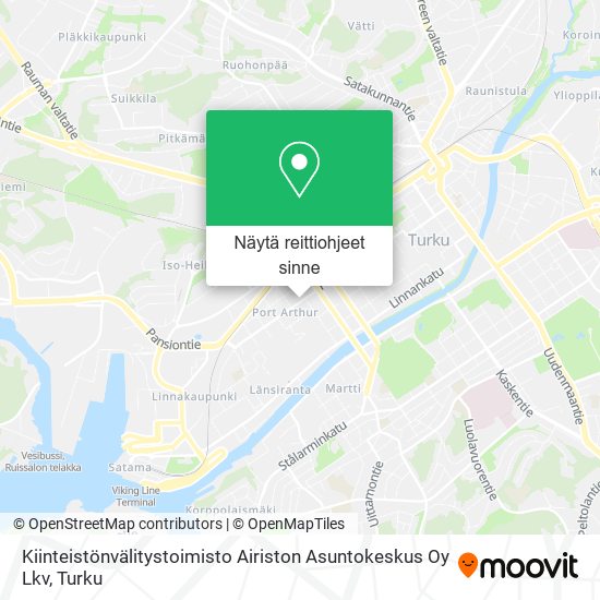 Kiinteistönvälitystoimisto Airiston Asuntokeskus Oy Lkv kartta