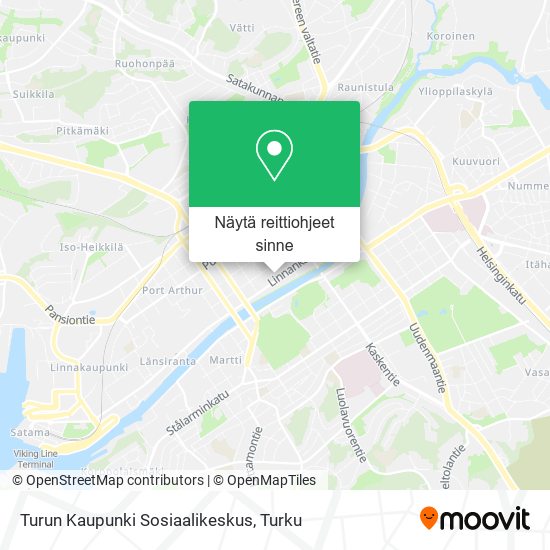 Turun Kaupunki Sosiaalikeskus kartta