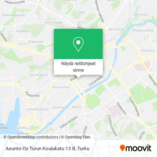 Asunto-Oy Turun Koulukatu 13 B kartta