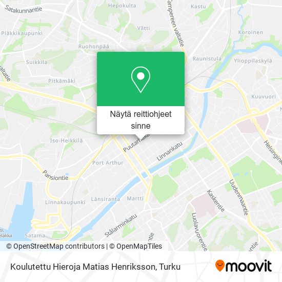 Koulutettu Hieroja Matias Henriksson kartta