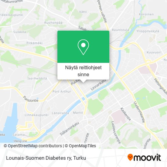 Lounais-Suomen Diabetes ry kartta