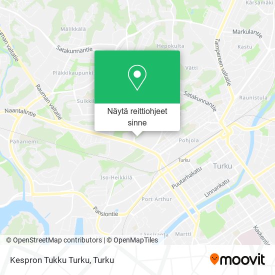 Kespron Tukku Turku kartta