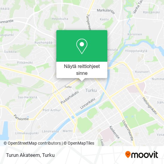 Turun Akateem kartta