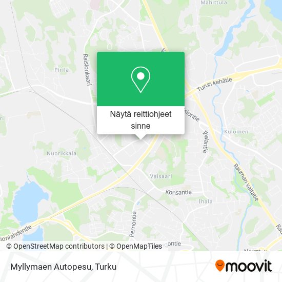 Myllymaen Autopesu kartta