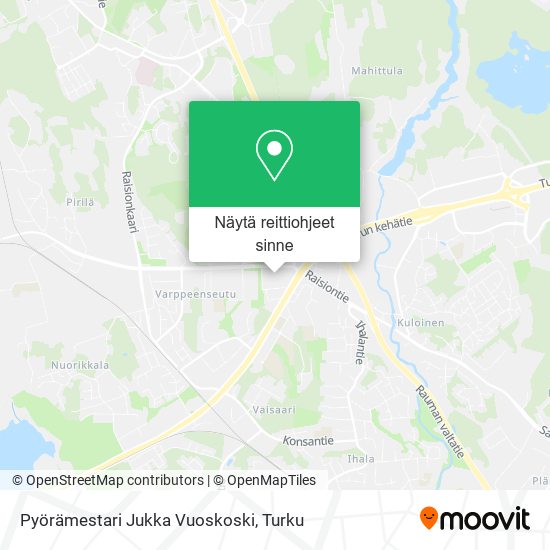 Pyörämestari Jukka Vuoskoski kartta