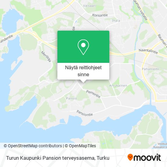 Turun Kaupunki Pansion terveysasema kartta