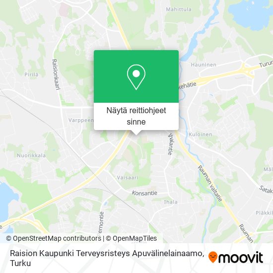 Raision Kaupunki Terveysristeys Apuvälinelainaamo kartta