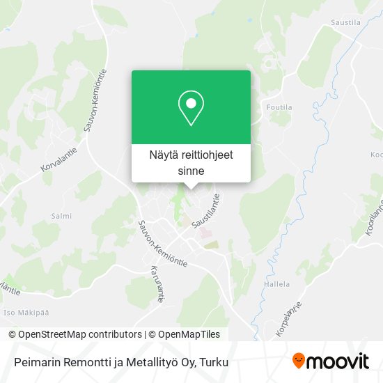 Peimarin Remontti ja Metallityö Oy kartta
